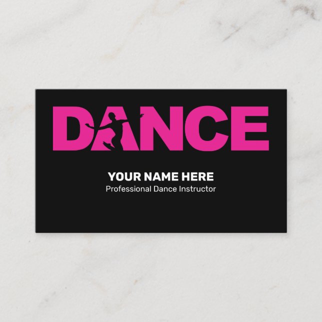Choreographer Professional Business Card (Front)