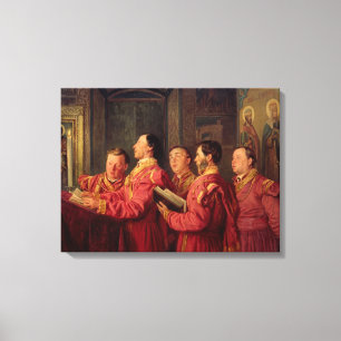 Choristers in the Church, 1870 Canvas Print