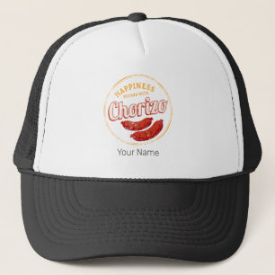 Chorizo Retro Sausage Vintage BBQ Gourmet Barbecue Trucker Hat