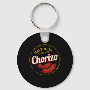 Chorizo Retro Sausage Vintage Bbq Gourmet Byrbecue Keychain