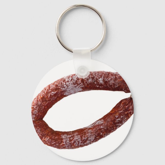 Chorizo sausage isolated as Cut Keychain (Front)