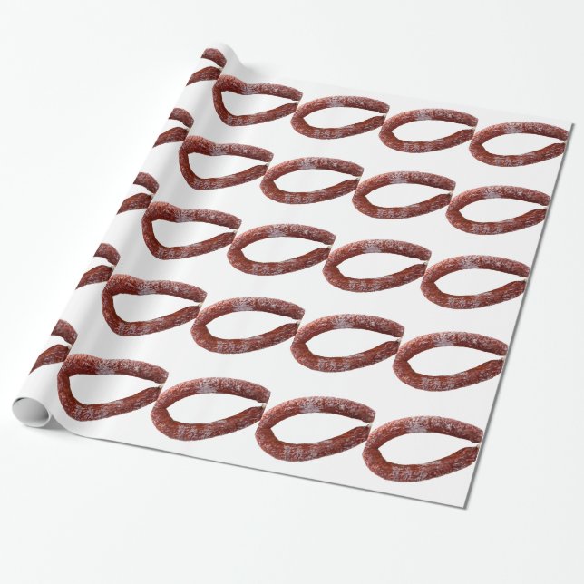 Chorizo sausage isolated as Cut Wrapping Paper (Unrolled)