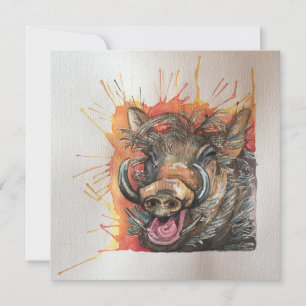 Chortling Warthode style carte postale Carte pour 