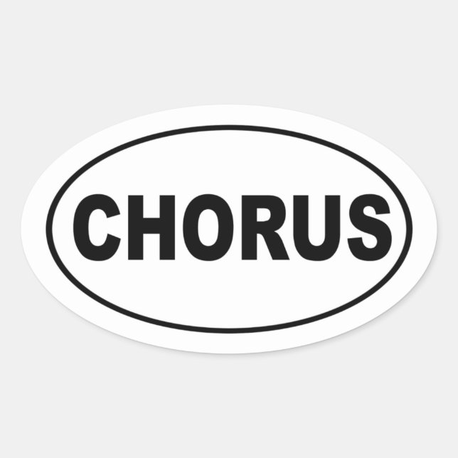 Chorus Oval Sticker (Front)