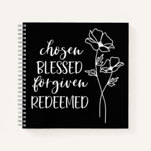 Chosen Blessed Forgiven Redeemed in White Journal