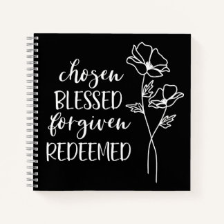 Chosen Blessed Forgiven Redeemed in White Journal