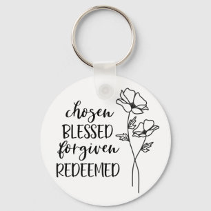 Chosen Blessed Forgiven Redeemed Keychain