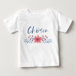 Chosen Blue and Pink Flowers Kids Adoption Baby T-Shirt