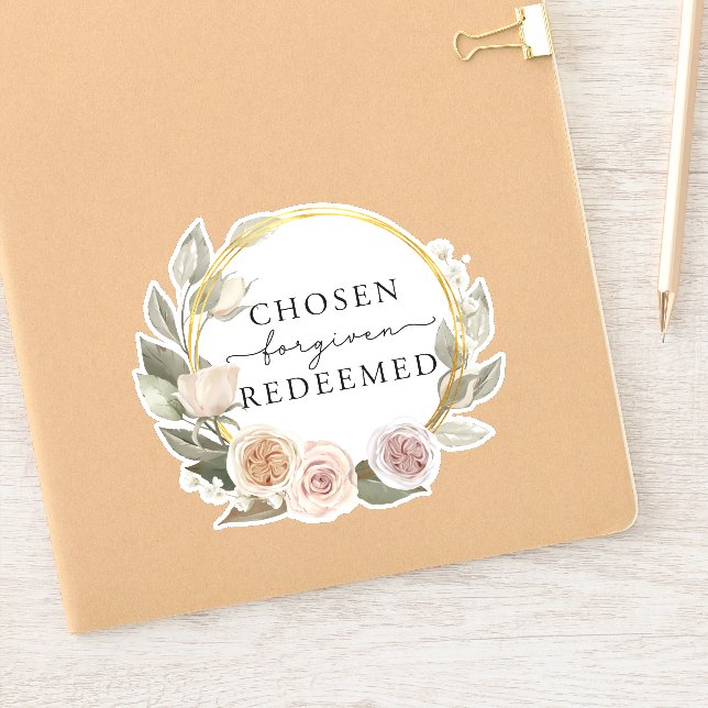 Chosen Quote Christian Bible Verse Sticker (Notebook)
