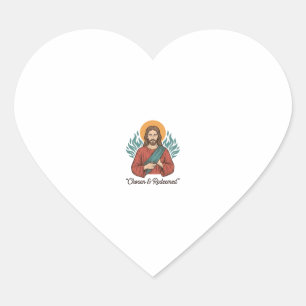 Chosen & Redeemed Christian Vintage Jesus T-Shirt Heart Sticker