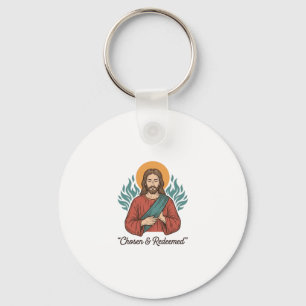 Chosen & Redeemed Christian Vintage Jesus T-Shirt  Keychain