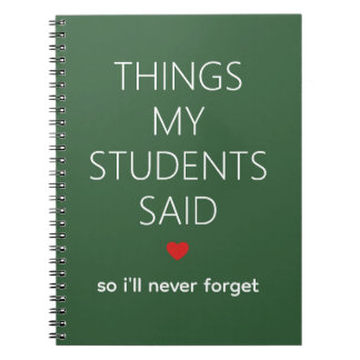 Choses Que Mes Élèves Ont Dit Cahier de Mémoire Ve