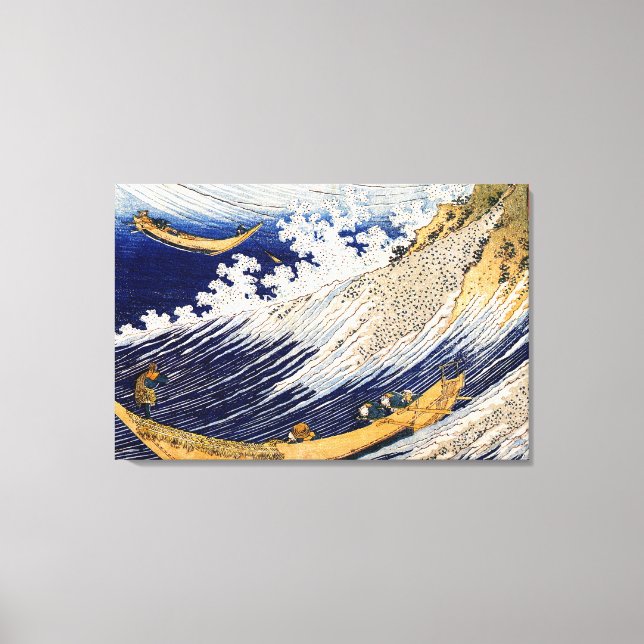 Choshi in the Simosa province by Hokusai Canvas Print (Front)