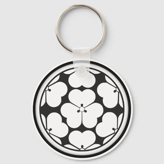 Chosokabe Clan Kamon Keychain (Front)