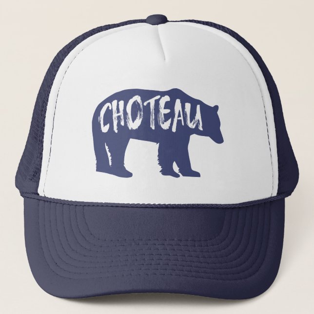 Choteau Montana Bear Trucker Hat (Front)