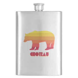 Choteau Montana Rainbow Bear Hip Flask