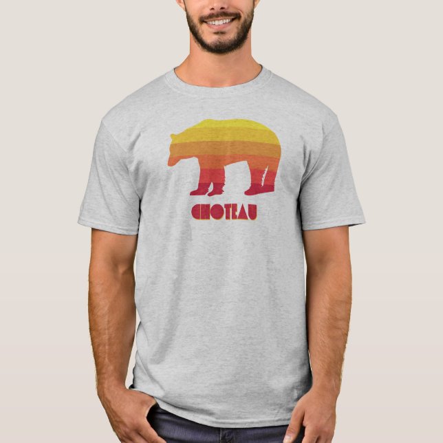 Choteau Montana Rainbow Bear T-Shirt (Front)