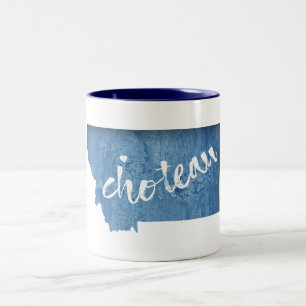 Choteau Montana Wood Grain Two-Tone Coffee Mug