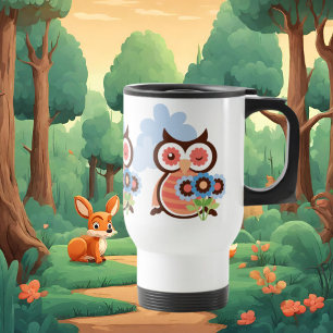 chou de dessin animé tasse de voyage