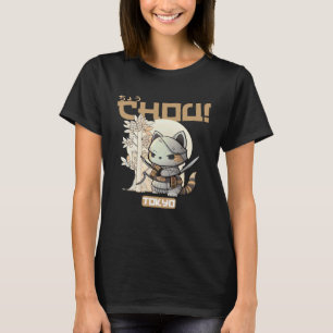 Chou Samurai Cat with Chibi for Your Little One s T-Shirt