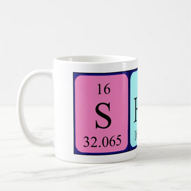 Chou tasse de nom de table périodique (Gauche)