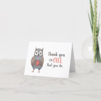 Chouette adorable avec cœur Merci Appréciation