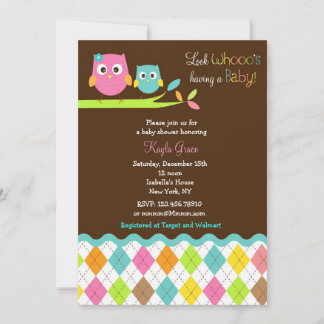 Chouette Baby Shower Invitations Chouettes