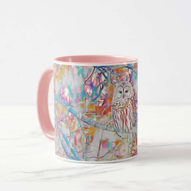 Chouette barrée Mug (Devant gauche)