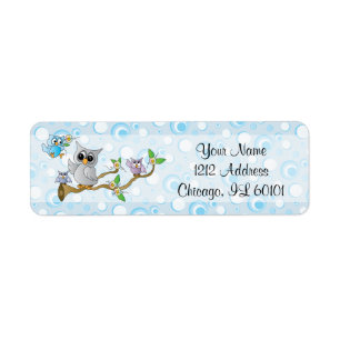 Chouette Bébé Bleue   Thème Douche