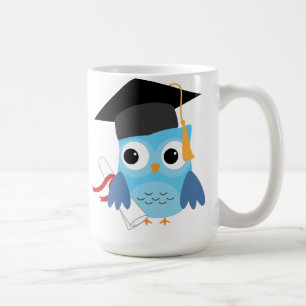 Chouette bleue avec Mug Diplômé