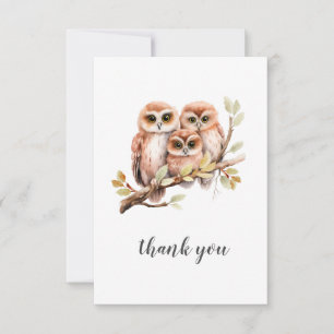 Chouette Carte de remerciements