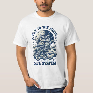 Chouette" Chemise T-Shirt de l'espace céleste et d