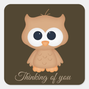 Chouette Chouette Penser à votre autocollant