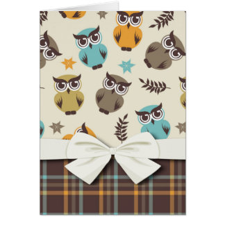 chouette colorée et plaid