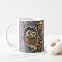 Chouette d'automne et couleurs d'automne Mug de ca