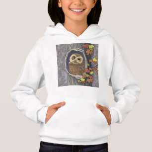 Chouette d'automne et Sweat - shirt à capuche des