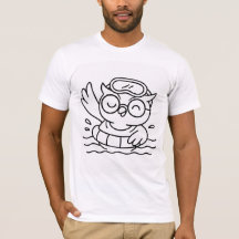 Chouette de bain mignonne T-shirt élégant