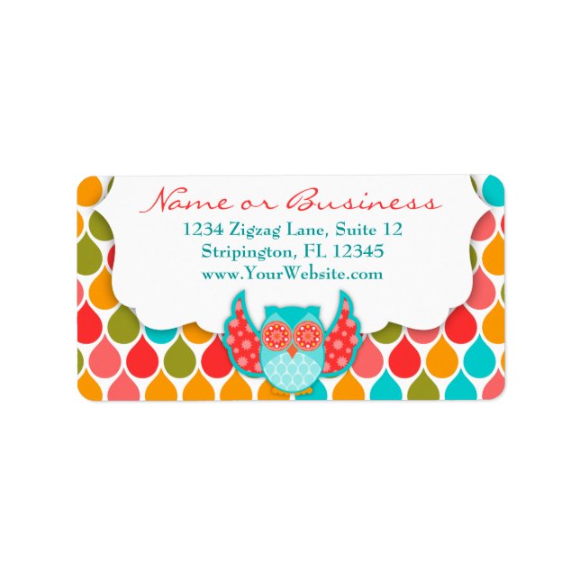 Chouette de Bohême Blanc Grand Étiquette (Devant)