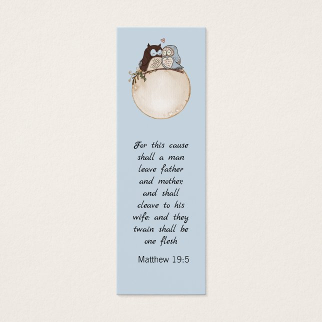 Chouette de couple Funny moderne Mariage Bible Sig (Devant)