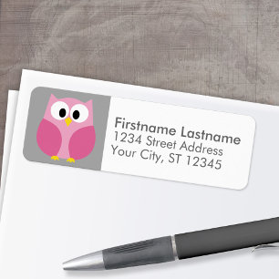 Chouette de dessin mignonne - Nom personnalisé ros