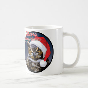 Chouette de Noël - Blanc 11 oz Mug blanc classique