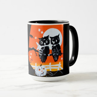 Chouette d'Halloween vintage Mug