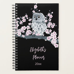 Chouette Fleur de cerisier rose Noir Ajouter le