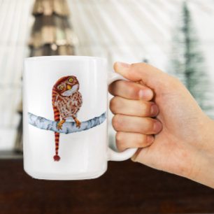 Chouette mignonne en Knit Stocker Casquette Mug bl