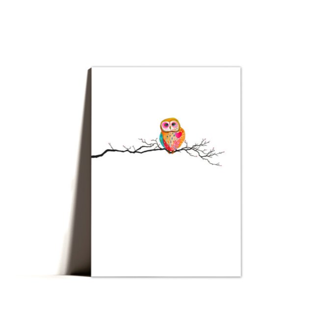 Chouette mini-douce mignonne Carte Saint-Valentin (Créateur téléchargé)