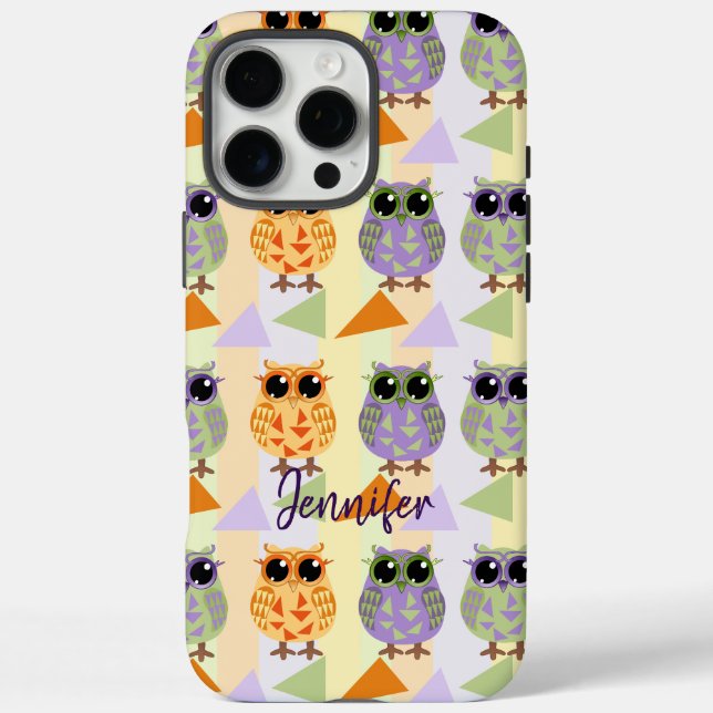 Chouette Motif Mignonne Coque-Mate Iphone 16 coque (Verso)
