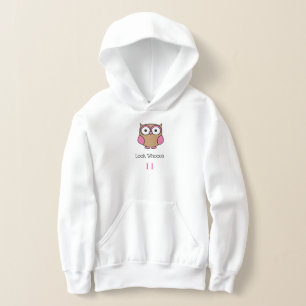 Chouette personnalisée Anniversaire rose regard l'