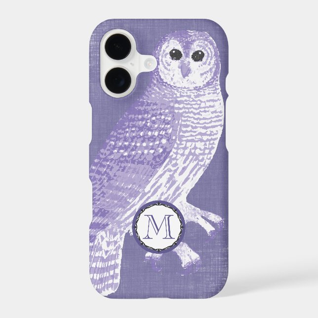 Chouette violette Monogram Personnalisée iPhone 5  (Verso)