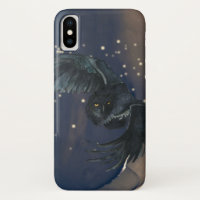 Chouette volante dans la nuit iPhone / coque ipad