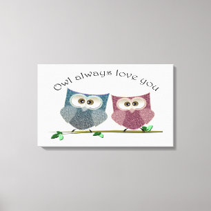 Chouette vous aime toujours, Poster en toile de Ch